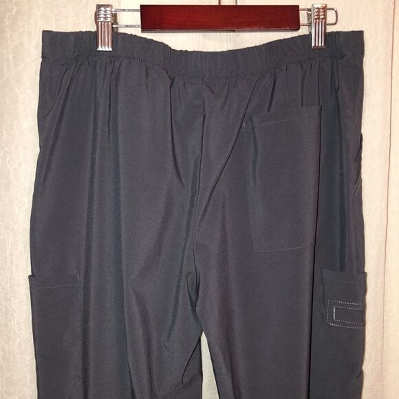 UP SP Charcoal Gray Drawstring Scrub Pants - Picture 4 of 14